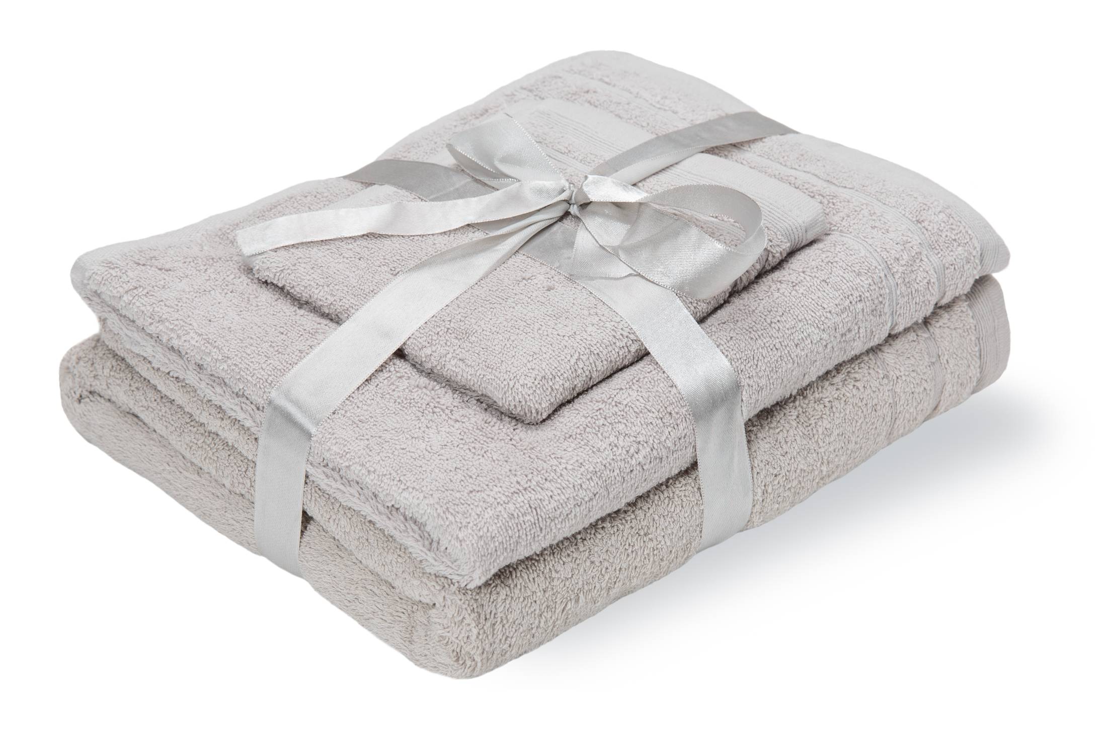 Set prosoape bumbac Somnart, 600gsm, de fata 50x90 cm + de corp 70x140 + de maini 30x50 cm, gri - imagine 4