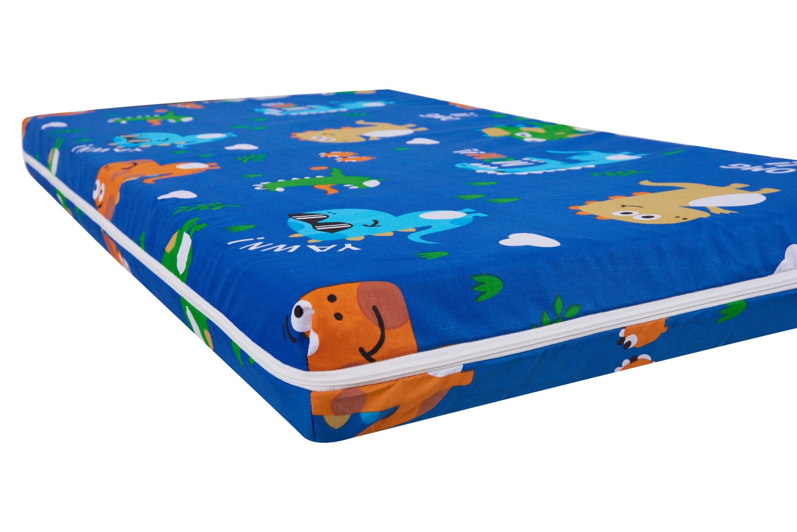 Saltea cu memorie Somnart Memory 70x140, înălțime 10 cm, pentru bebeluși și copii, husă impermeabilă, fermitate medie, model dinozauri - imagine 7