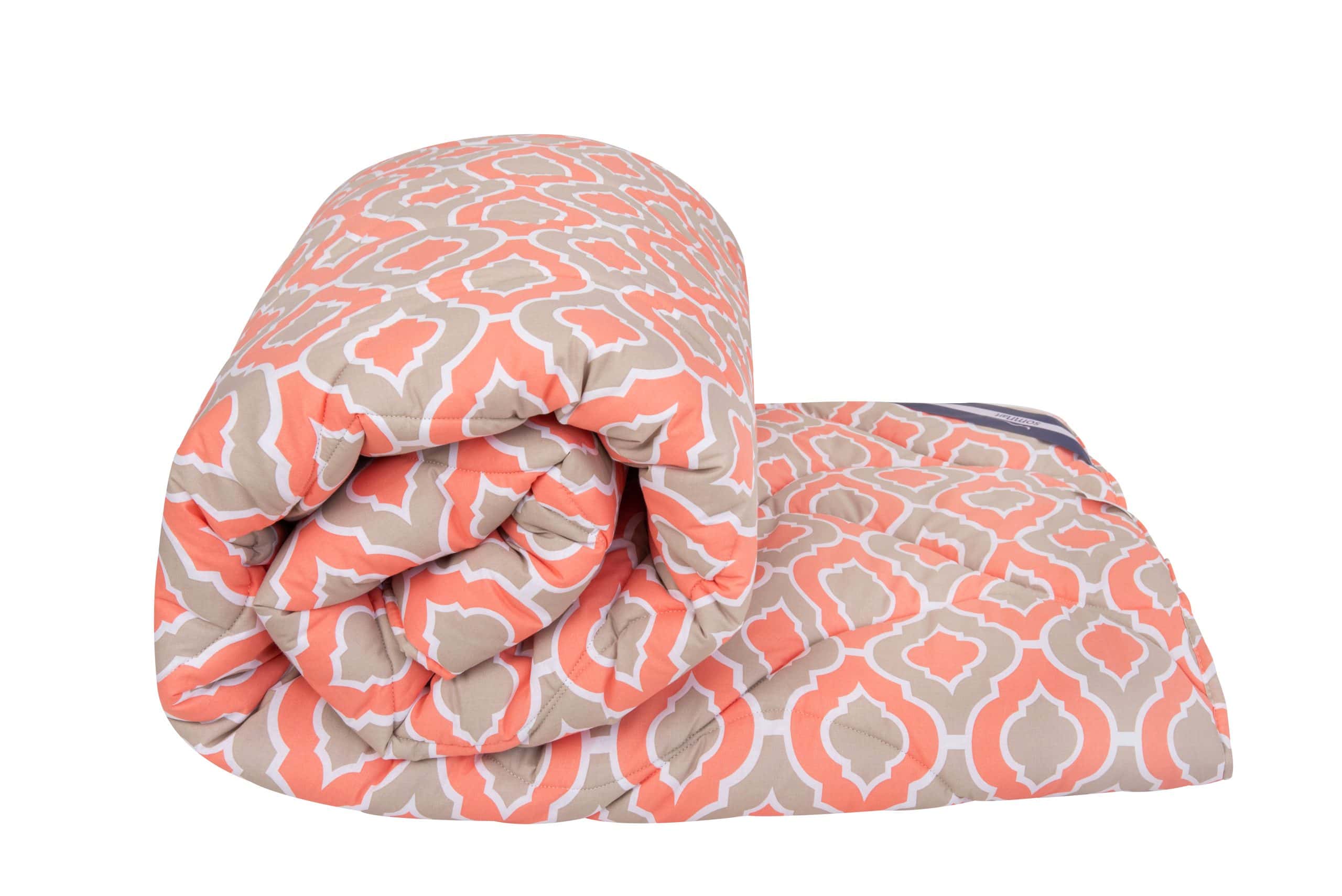 Pilota de iarna matlasata Iris Somnart, 200x220 cm, policotton imprimat, sezon rece, 400 g/mp - imagine 2