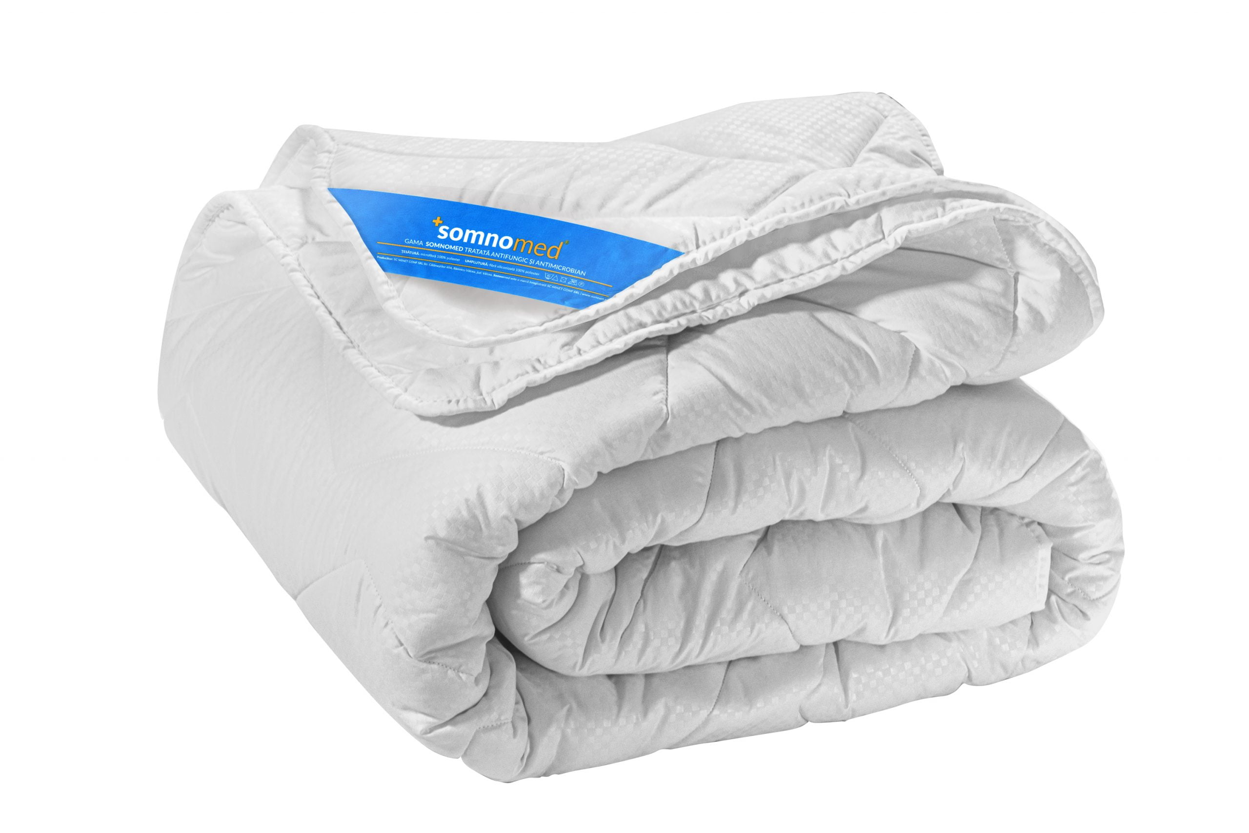 Pilota de iarna antiacarieni si antifungi, Somnomed, microfibra alba, 200x220, umplutura groasa de iarna, 400 gsm - imagine 4