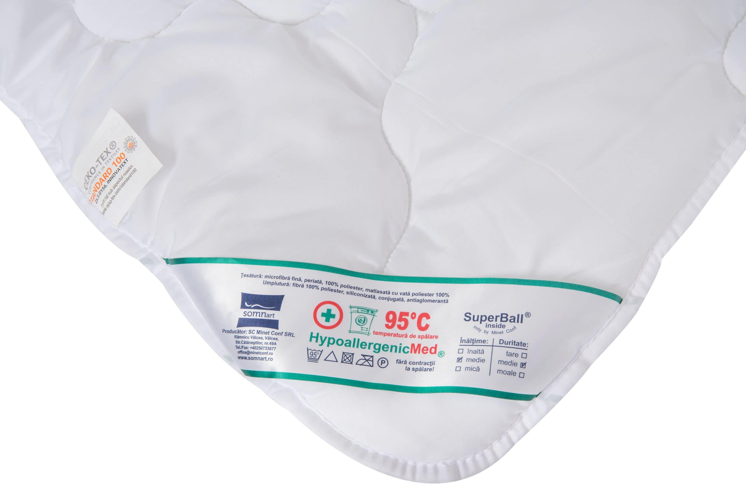 Pilota Somnart HypoAllergenicMed, microfibra 200g, 140 x 200 cm, lavabila la 95°C, pentru vara - imagine 11