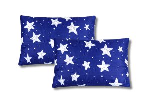 Set 2 Perne matlasate Belina, microfibra imprimata, 50x70 cm, Galaxy
