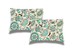 Set 2 Perne matlasate Belina, microfibra imprimata, 50x70 cm, Oriental