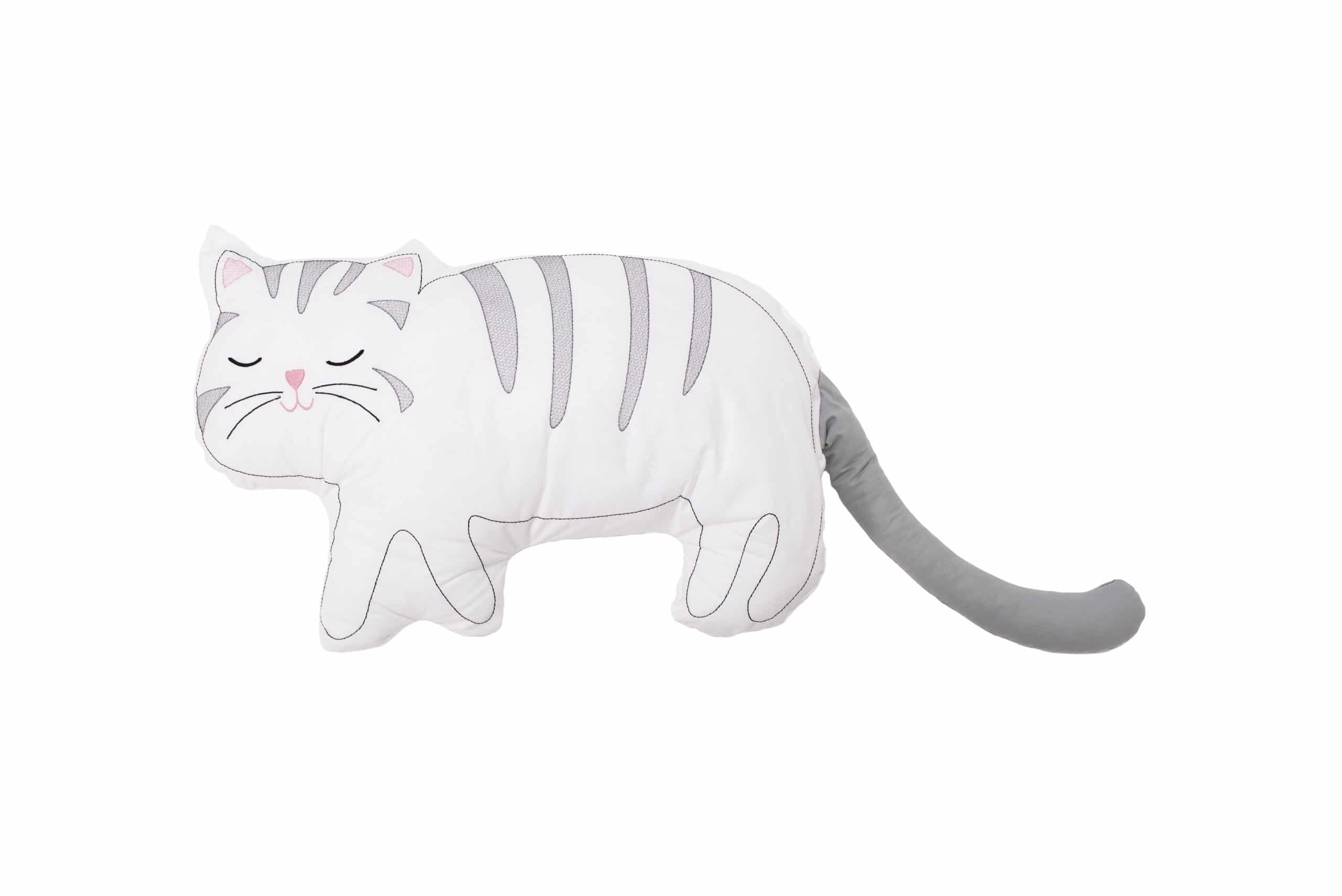 Set paturica 100x110 cm brodata + perna Pisica - imagine 2