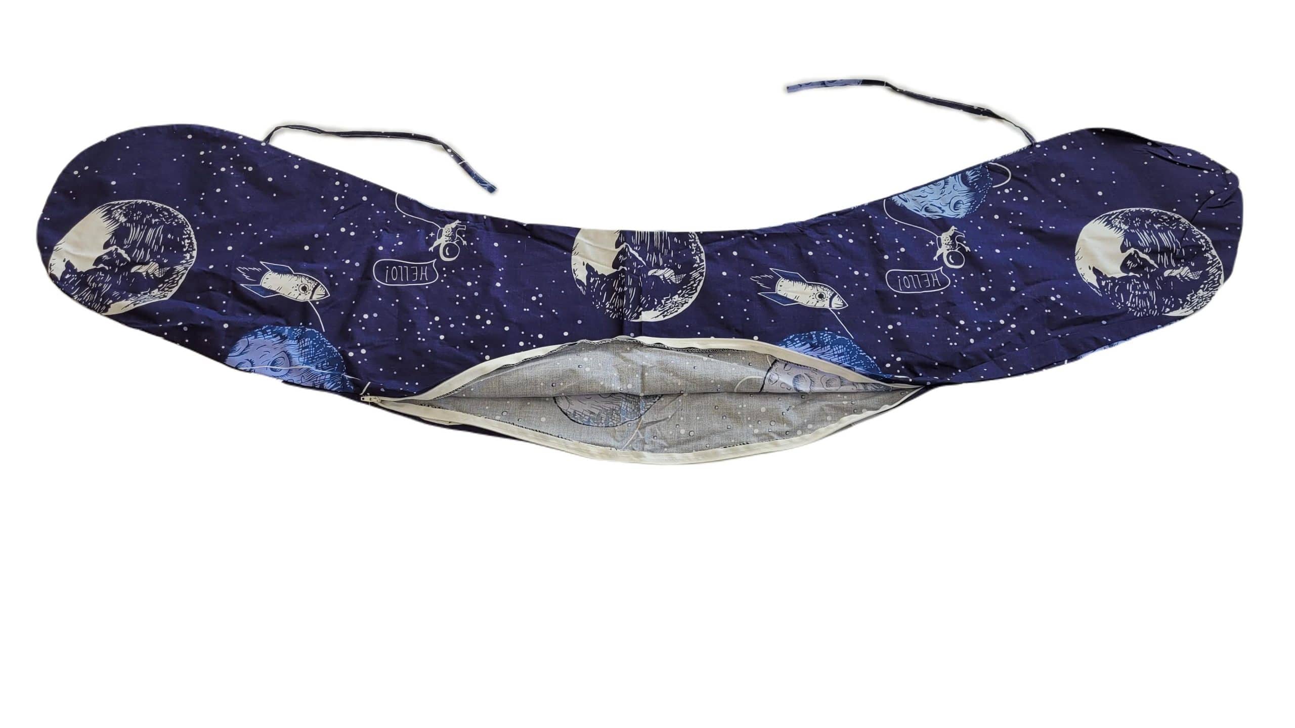 Husa aditionala pentru Perna 3 in 1 SomnArt de gravida si alaptare, model alb - imagine 26