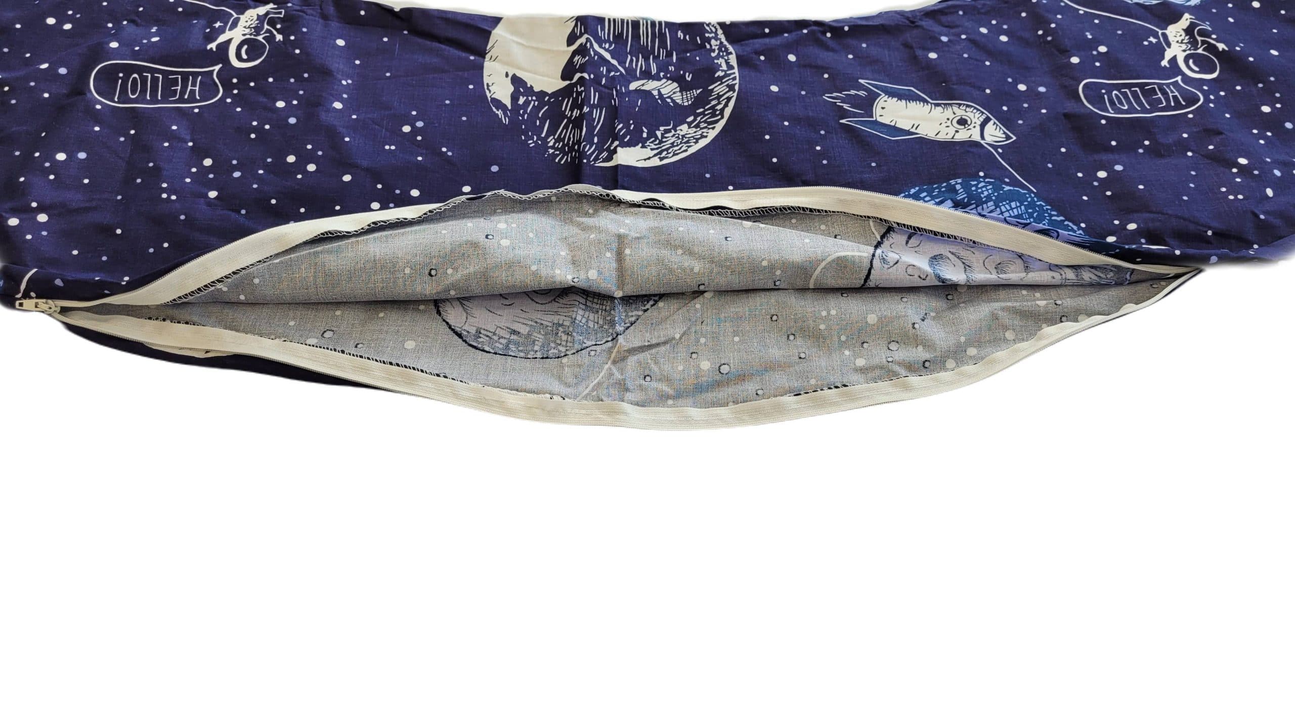 Husa aditionala pentru Perna 3 in 1 SomnArt de gravida si alaptare, model alb - imagine 24