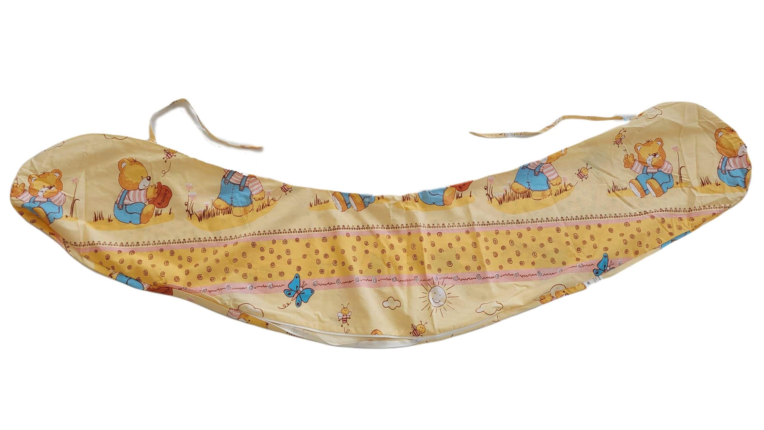 Husa aditionala pentru Perna 3 in 1 SomnArt de gravida si alaptare, model alb - imagine 17