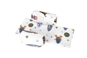 Suport de siguranta SomnArt cu paturica impermeabila pentru bebelusi, Racheta