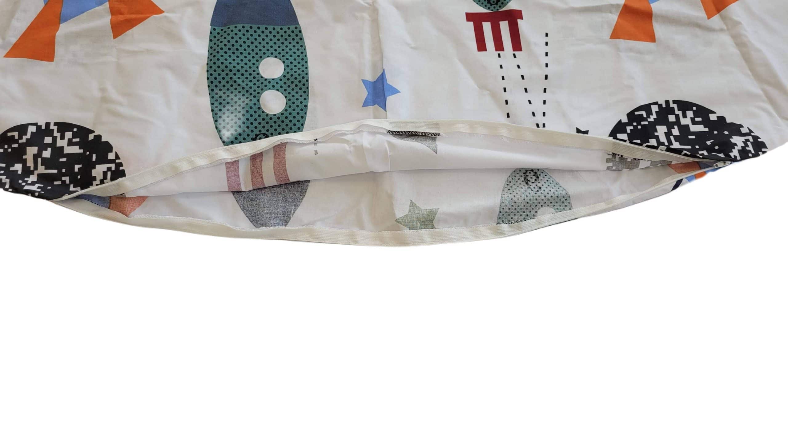 Husa aditionala pentru Perna 3 in 1 SomnArt de gravida si alaptare, model rachete - imagine 2