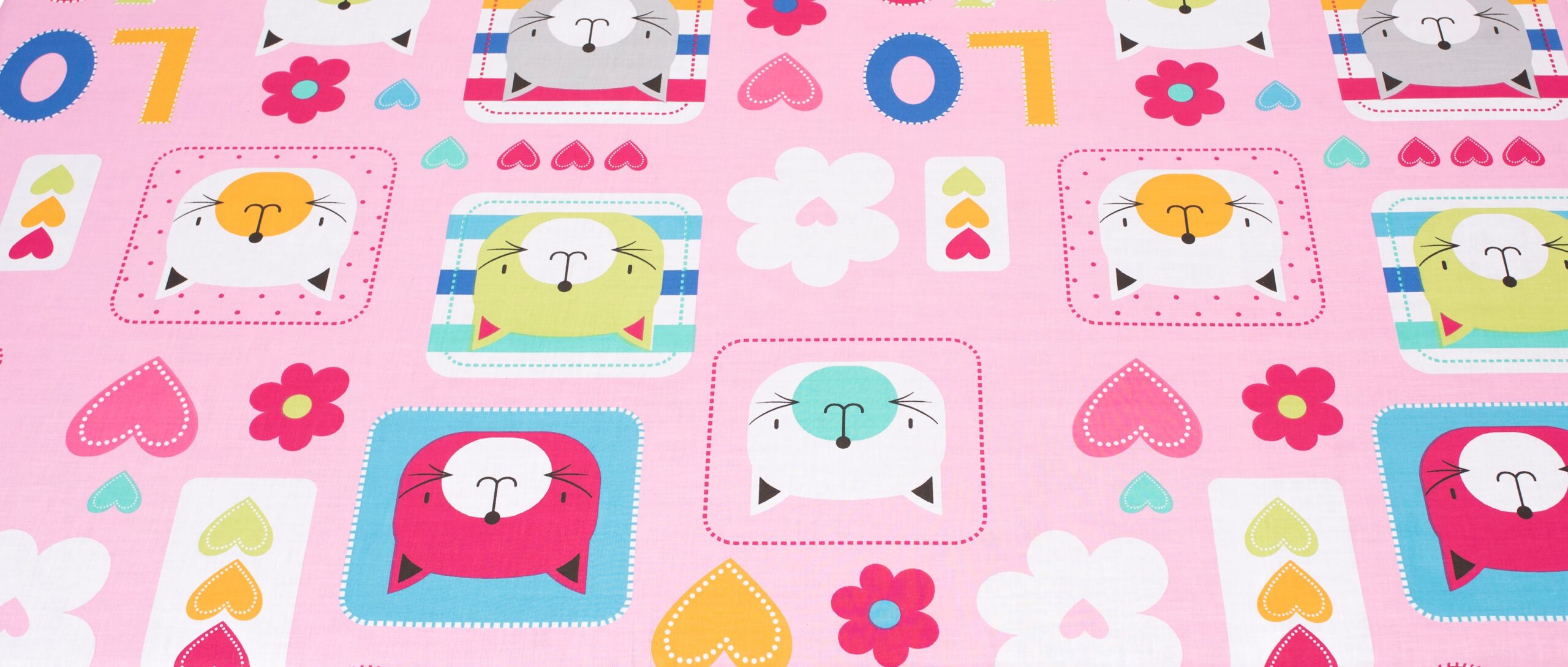 Tesatura Bumbac Imprimat 2.20 latime, 120-125gsm, model PISICUTE