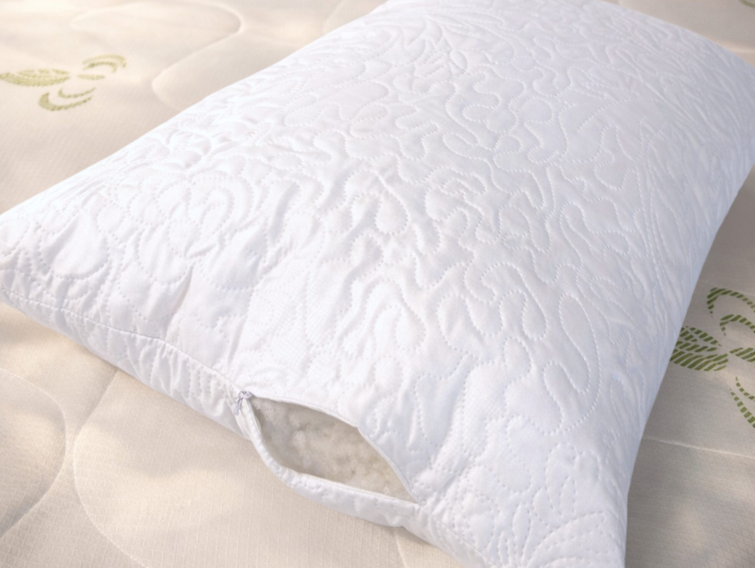 Perna ajustabila 50x70 Somnia, microfibra, lavabila la masina, vidat, alb - imagine 3
