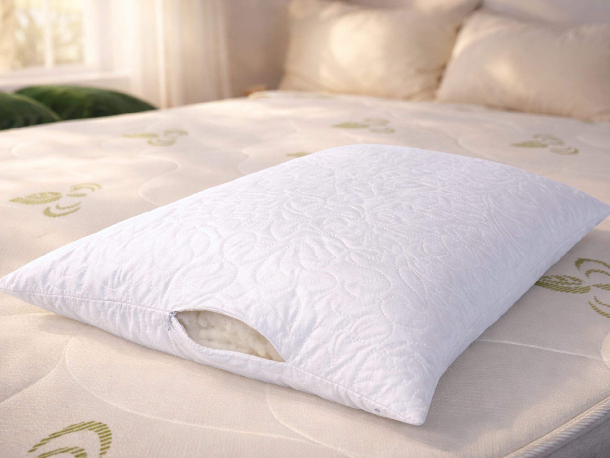 Perna ajustabila 50x70 Somnia, microfibra, lavabila la masina, vidat, alb - imagine 2