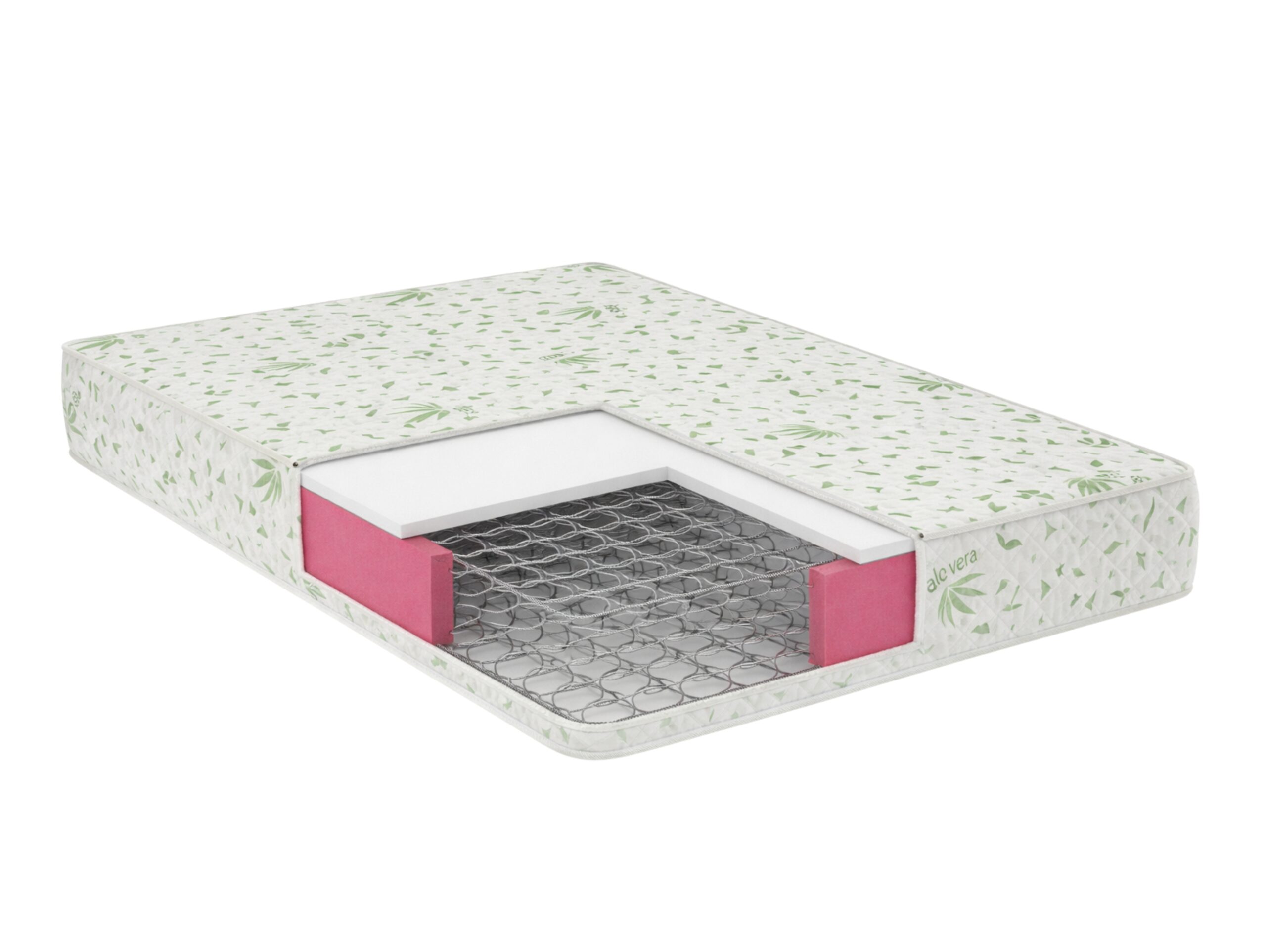 Saltea cu arcuri Somnia Aloe Vera 90×200, inaltime 20 cm, ortopedica, husa matlasata, doua fete, duritate medie - imagine 8