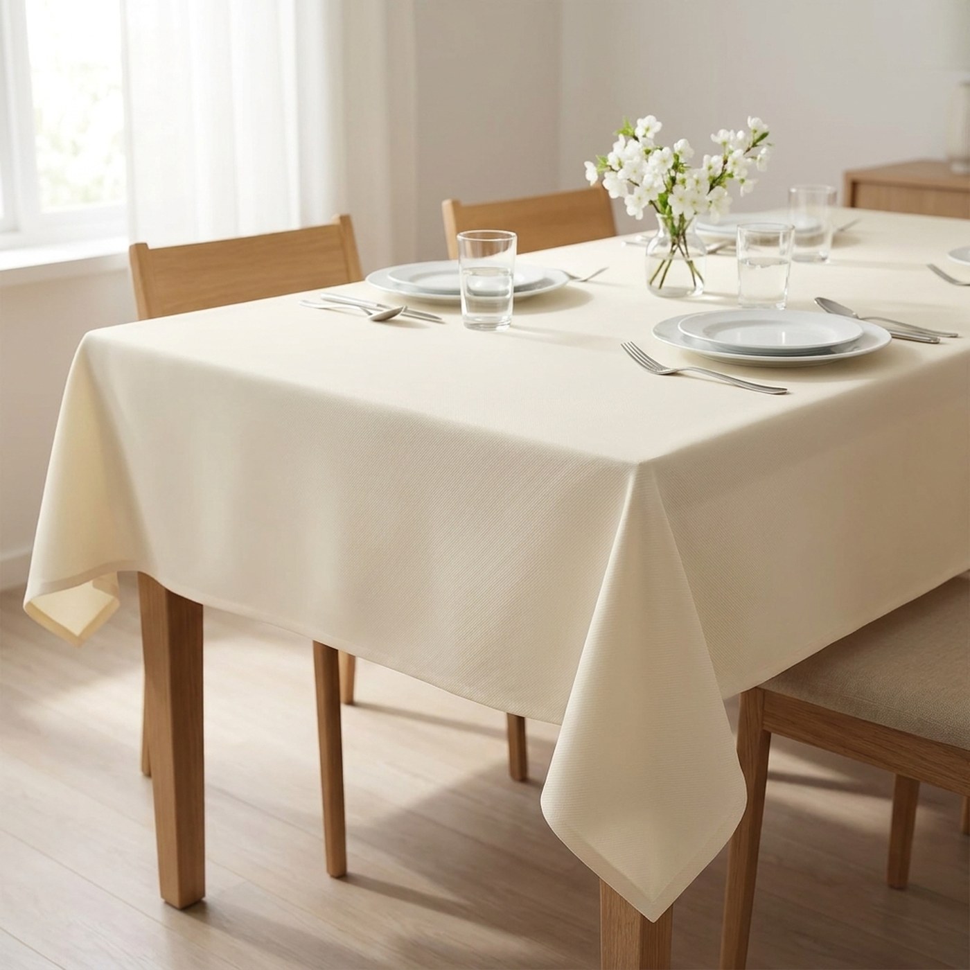 Față de masă airlaid 100x100 cm, aspect textil – carouri sau uni - imagine 3